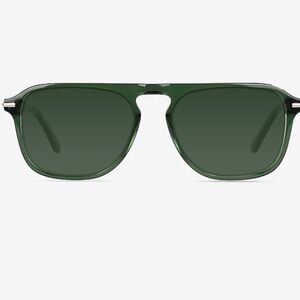 Chic Dark Green Aviator Sunglasses